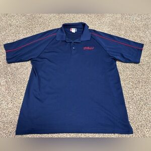 Budweiser XLNavy Blue Polo Golf Shirt with Red Accents Clique Brand
